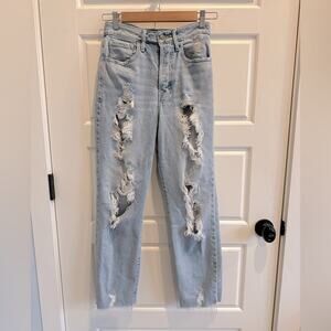 Hollister Ultra-High Vintage Straight Stretch Denim Jeans